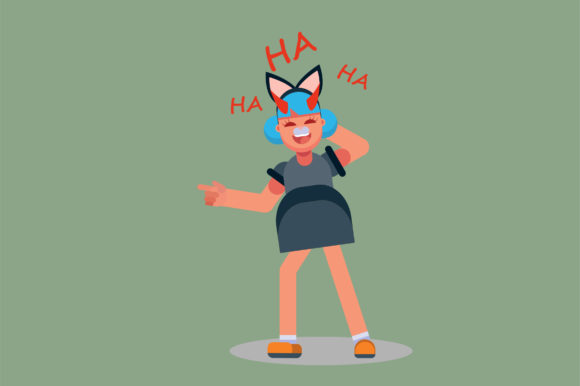 A Girl Evil Laugh - Halloween Character