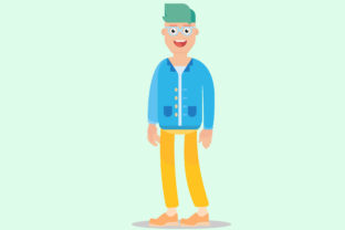 A Happy Boy Vector Illustration