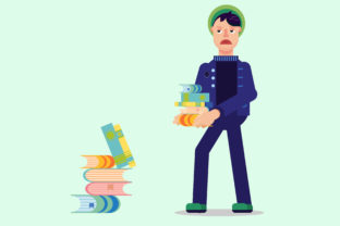 A Happy College Vector Illustration