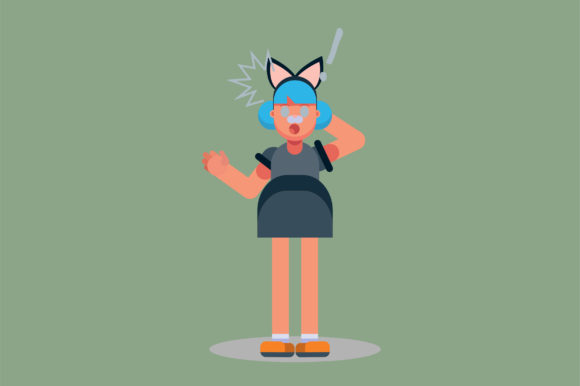 Character - a Girl with a Cat Costume