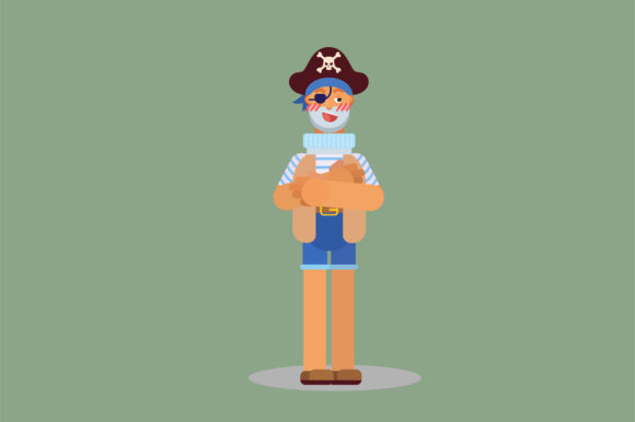 Character-a Pirate Smiled Mischievously