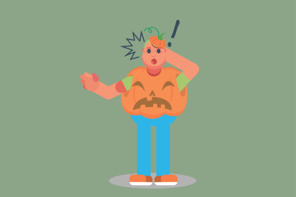 Character - Boy with Pumpkin Costume