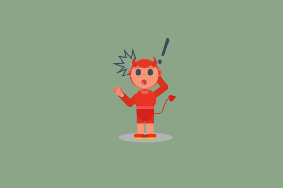 Character, Little Boy with Devil Costume