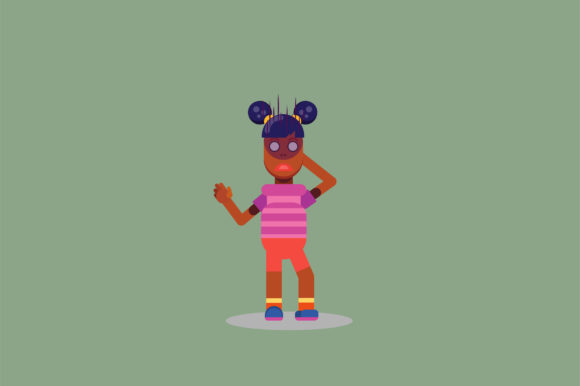 Character of a Confused Little Girl