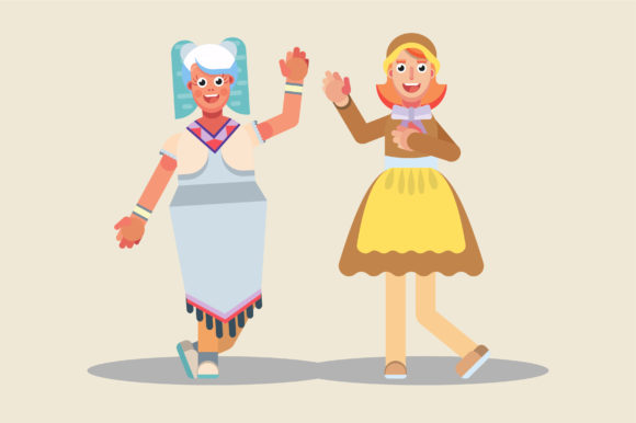Characters of Girls with Costumes