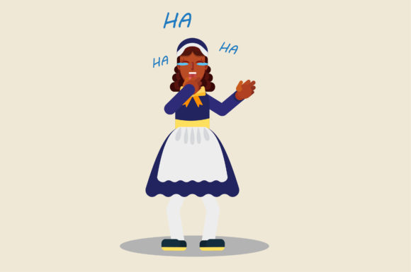 Characters of Laughing Peasant Woman