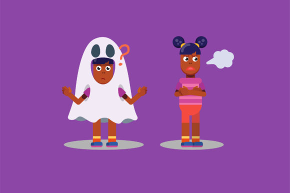 Characters of Sulking Twins - Halloween