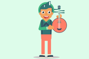 Composer Characters Vector Illustration