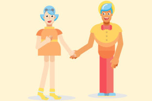 Couple Character Vector Illustration