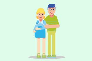Family Characters Vector Illustration
