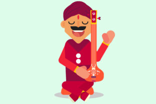 Indian Character Vector Illustration