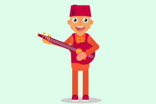 Turkish Character Vector Illustration