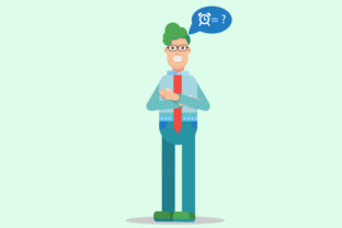 Young Worker Vector Illustration